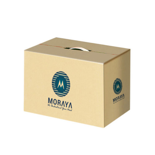 Handled Plain Corrugated Box - Color: Brown