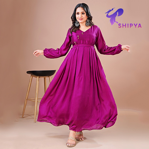 Vichitra Silk Jimmy Choo Gown - Color: Different Available