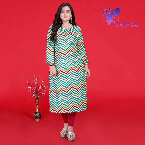 Beautiful Printed Three Quarter Sleeve Kurti