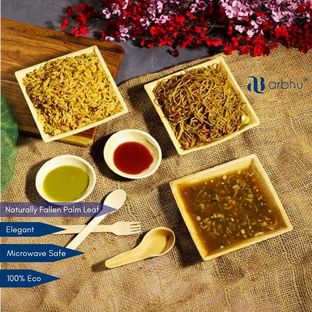 Pyramid Bowl - Areca Palm Leaf, 6.5-inch Size, Brown Color - Stylish, Biodegradable, Leak-proof Design For Events & Parties