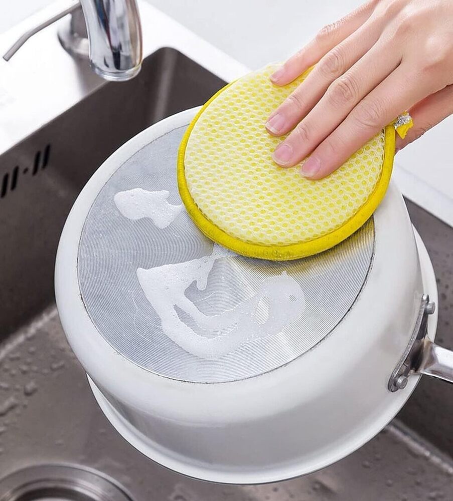 2 In 1 Sponge Dish Scrubber - Features: Good Quality