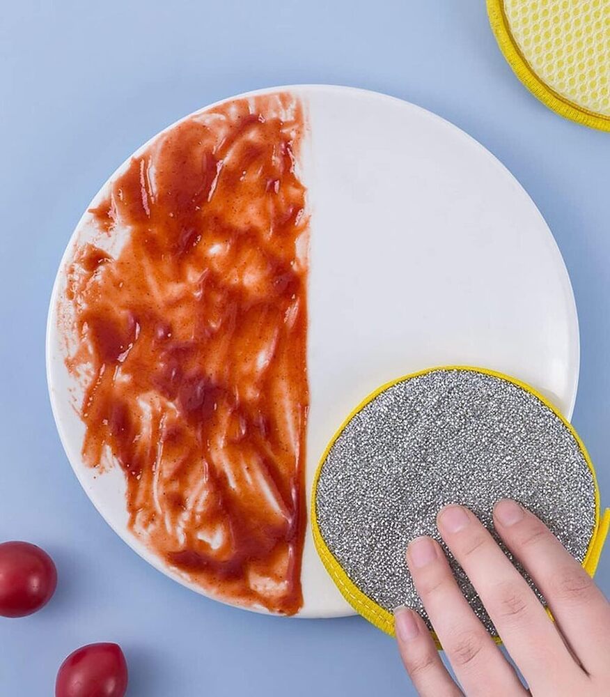 2 In 1 Sponge Dish Scrubber - Features: Good Quality