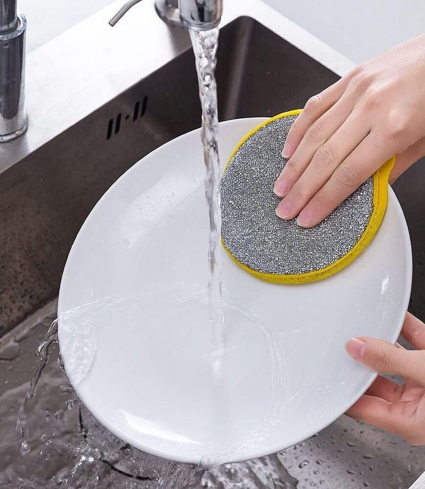 2 In 1 Sponge Dish Scrubber - Features: Good Quality