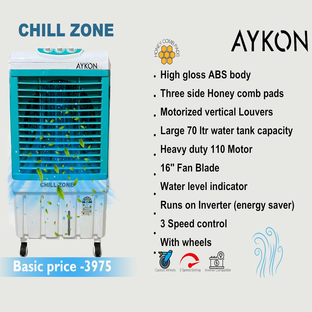 Chill Zone Air Cooler - Color: White