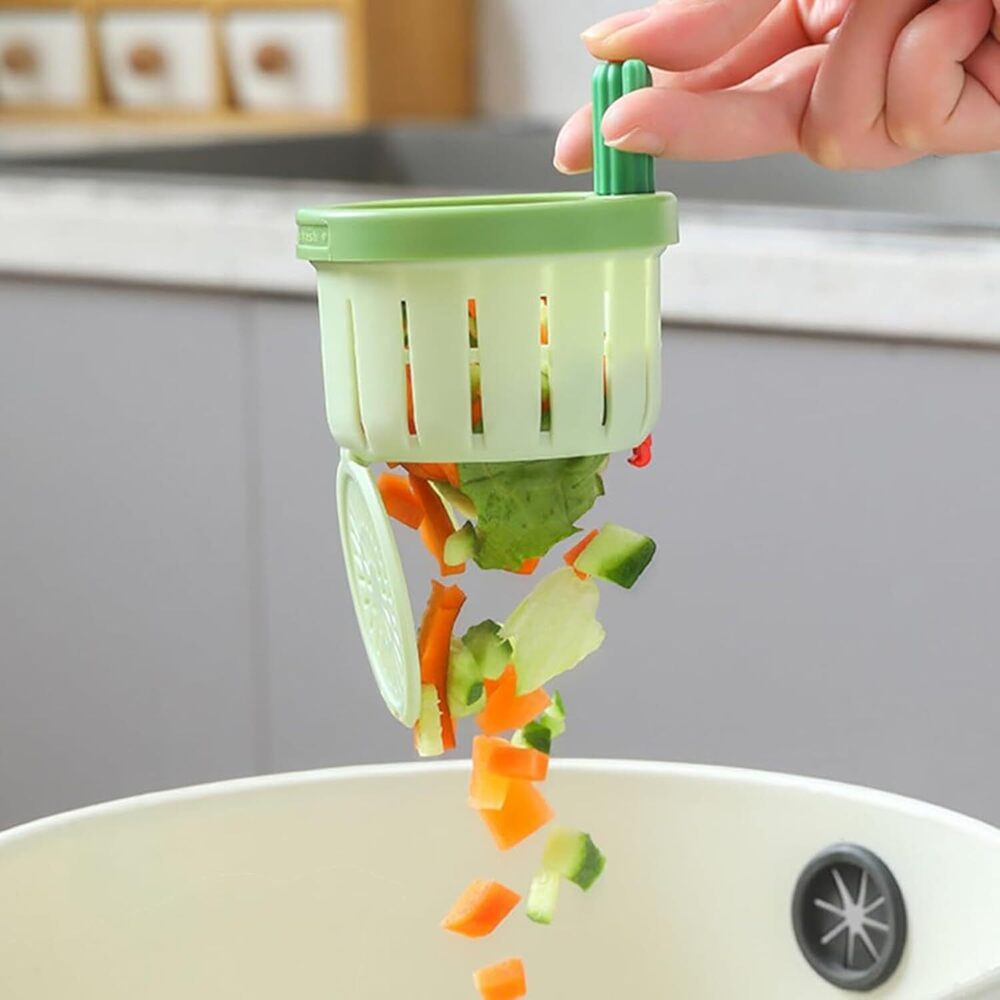 Cactus Kitchen Sink Drain Strainer - Durable High-quality Material , Automatic Dumping Feature, Removable Openable Bottom, Universal Fit