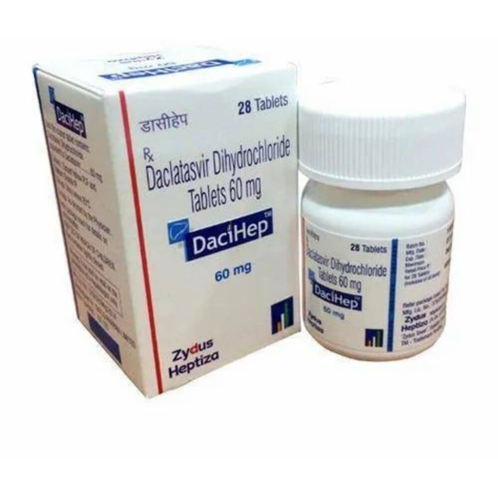 Dacihep Tablet - 60mg Daclatasvir | Premium Quality Antiviral, 28 Tablets, Dry Storage
