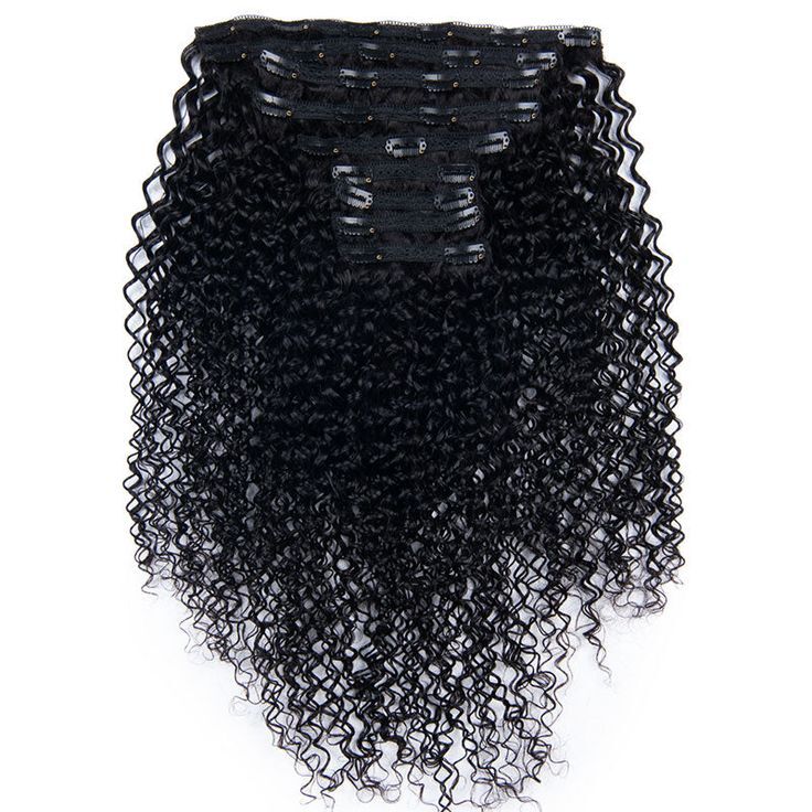 Steam curly human hair clip in set