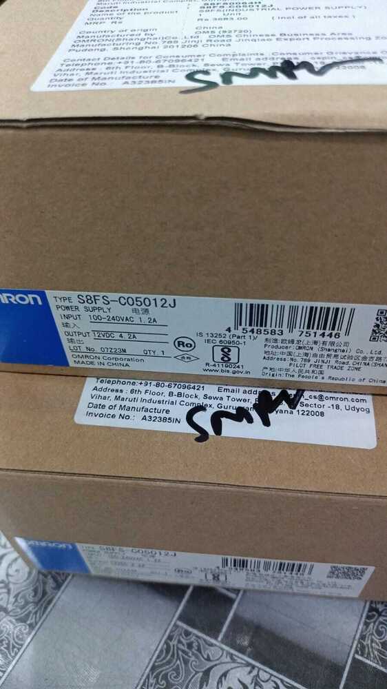 OMRON POWER SUPPLY 12VDC, S8FS-C05012J
