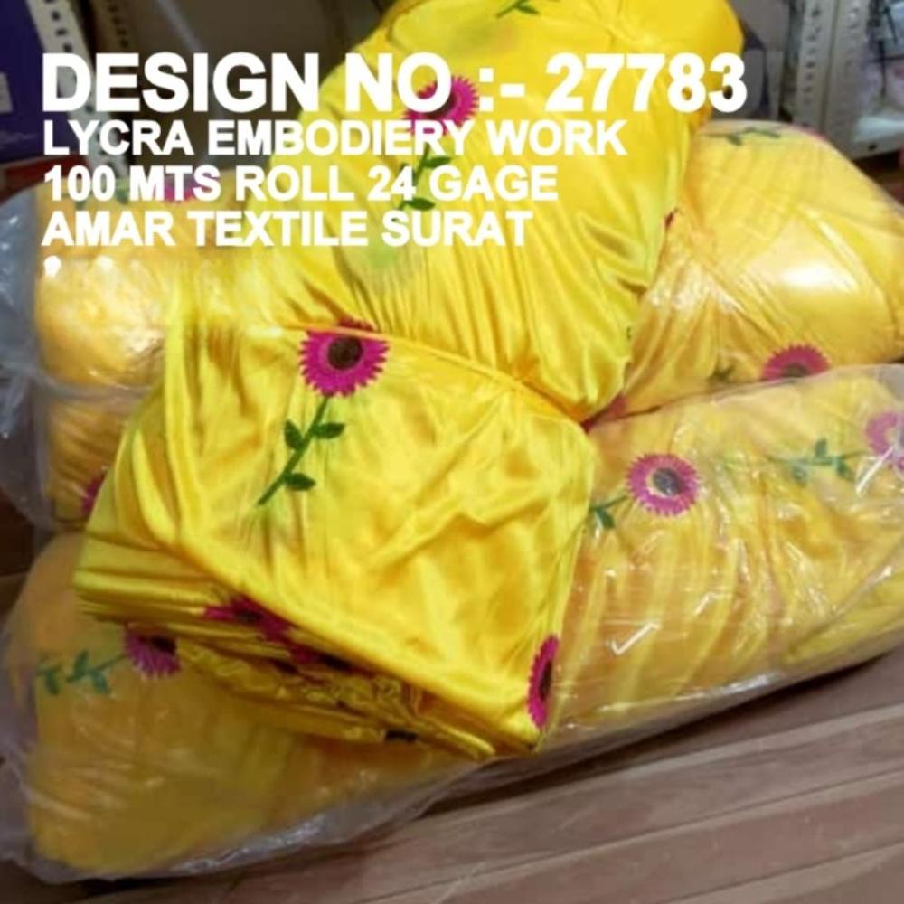 Lycra Embroidery (work) Fabric - Color: All