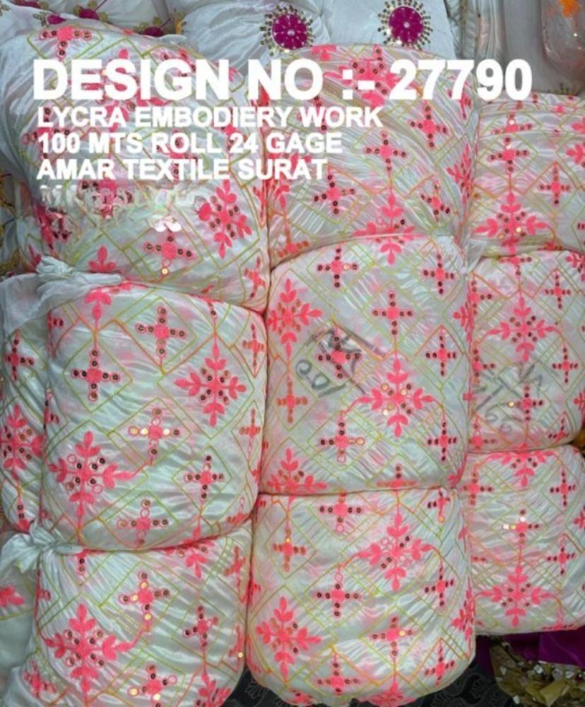 Lycra Embroidery (Work) Fabric - Color: All