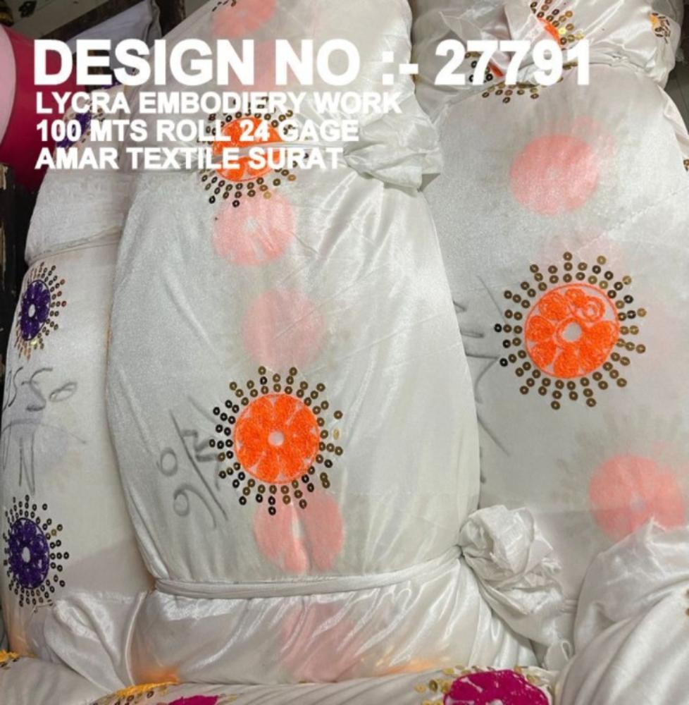 Lycra Embroidery (Work) Fabric - Color: All