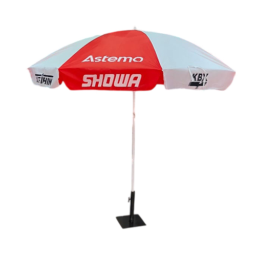 Red And White Promotional Umbrella - Color: Multi