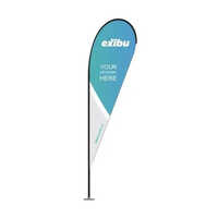 Teardrop Promotional Flag - Size: 2 X 6