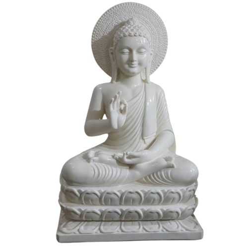 White Marble Budha Moorti