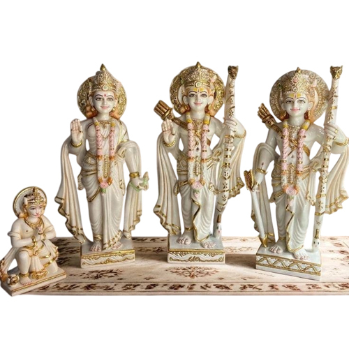 Polished Marble Ram Pariwar Moorti