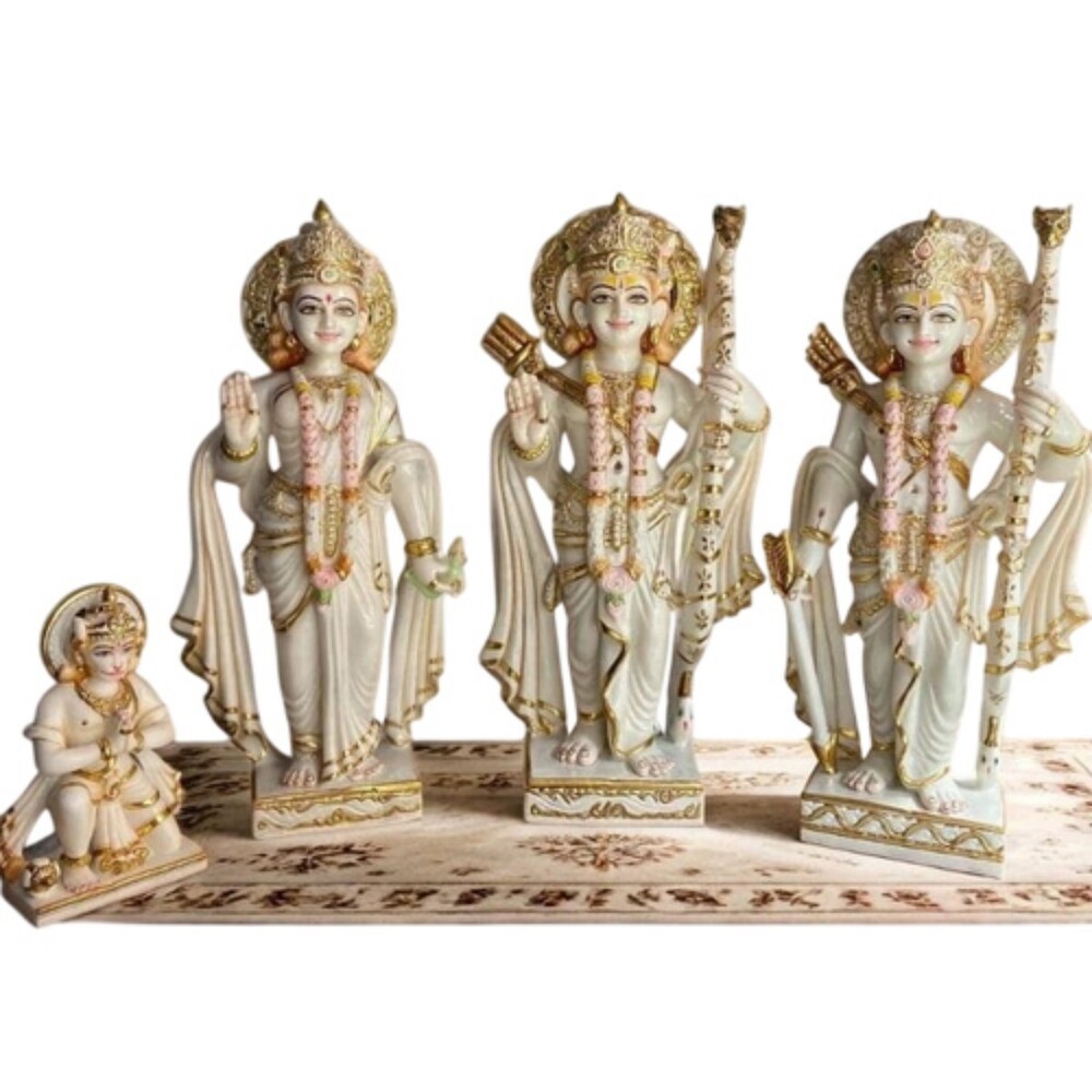 Polished Marble Ram Pariwar Moorti