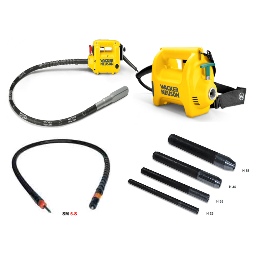 Orange Wacker Neuson HMS Series Modular Internal Concrete Vibrators