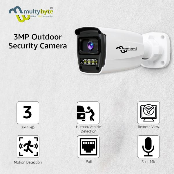 Multybyte Bullet Camera 3MP IP Camera (Outdoor)