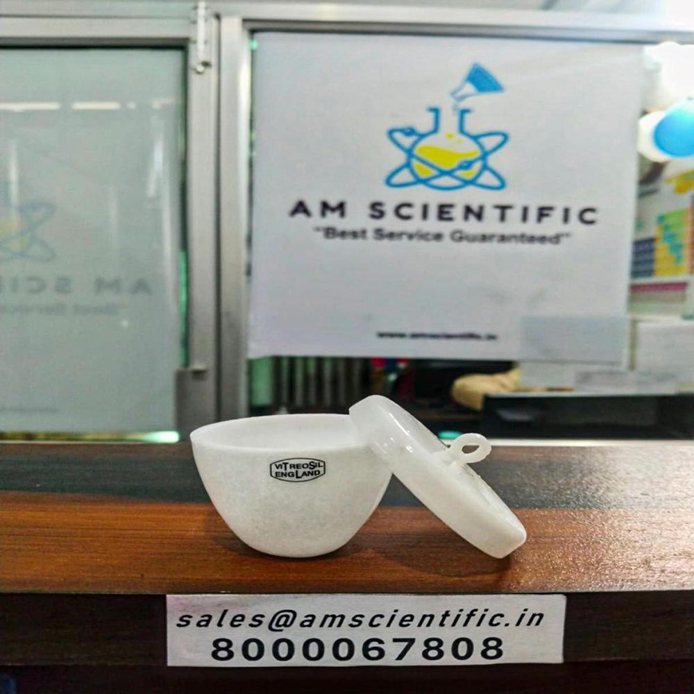 Laboratory Silica Crucible 100ml - Color: White