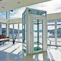 Bungalow Glass Elevator - Max. Lifting Height: 45 Foot (ft)