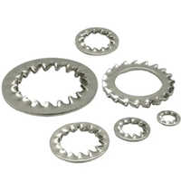 Star Washer - Stainless Steel, Standard Size, Silver Color | Industrial Application, Polished Surface, Round Shape