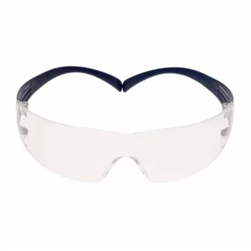 3M SF-201AS स्पष्ट स्कॉचगार्ड सुरक्षा चश्मा नीले फ़्रेम के साथ