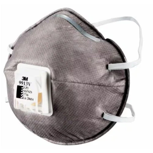 9913V Grey Valved Medium Duty Anti-Pollution,Carbon Mask - Color: Different Available
