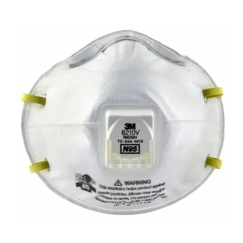 8210V White Vented N95 Industrial Mask - Color: Different Available