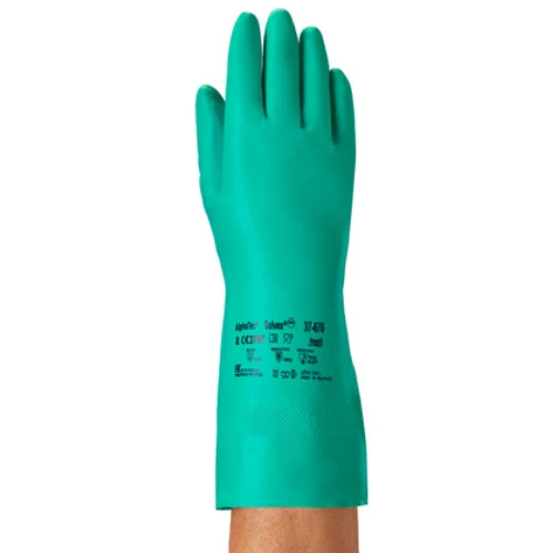 Ansell 37-676 Nitrile Flocked Chemical Resistant Gloves - Color: Different Available
