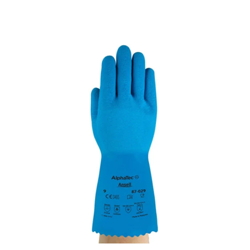 Ansell 87-029 Lightweight Supported Natural Rubber Gloves With Nylon Liner - Color: Different Available