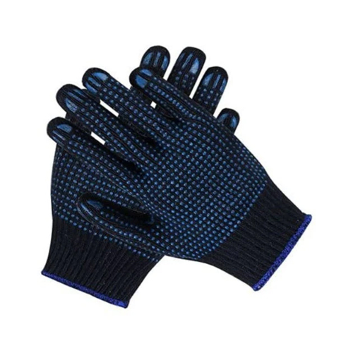 Knsd Single Side Pvc Dotted Cotton Hand Gloves