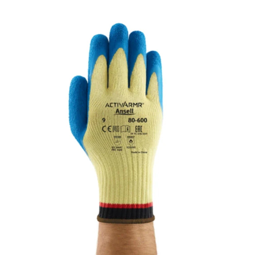 Ansell 80-600 Medium Duty Latex Crinkle Coated Kevlar Gloves - Color: Different Available