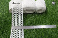 White Gpo Lace - 20 Mtr Length, 2 Inch Width | Fancy Border Lace, One-sided, Polyester Material, Elegant Female Design, Beautiful Motif