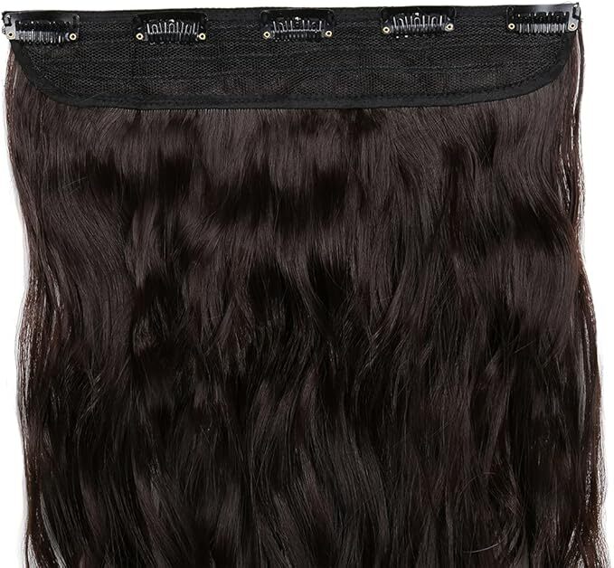 Natural Color Remy Clip In Hair Extension Long Thick Natural With 5 Clips Replaceable Hair Piece