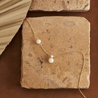 Minimalist Diamond Necklace - Color: Colorless