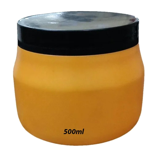 500ml Black Cap HDPE Jar