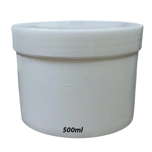 500ml White HDPE Jar