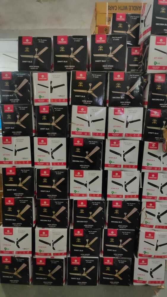 Decorative Black Ceiling Fan - Material: Metal