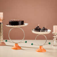 Malachite Stone Cake Stand With Resin Base - Automatic Grade: Manual