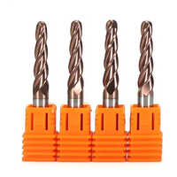 Four Flute Carbide Taper Ball Nose Cutter