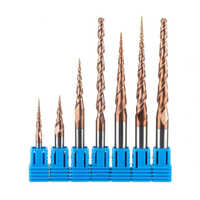 Two Flute Carbide Taper Ball Nose Cutter - Coating Type: Polished