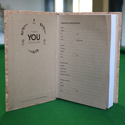 Cork Hardbound Diary - Feature: High Quality
