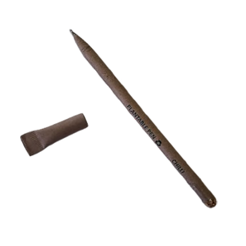 बीज के साथ पुनर्नवीनीकरण कागज़ की पेन