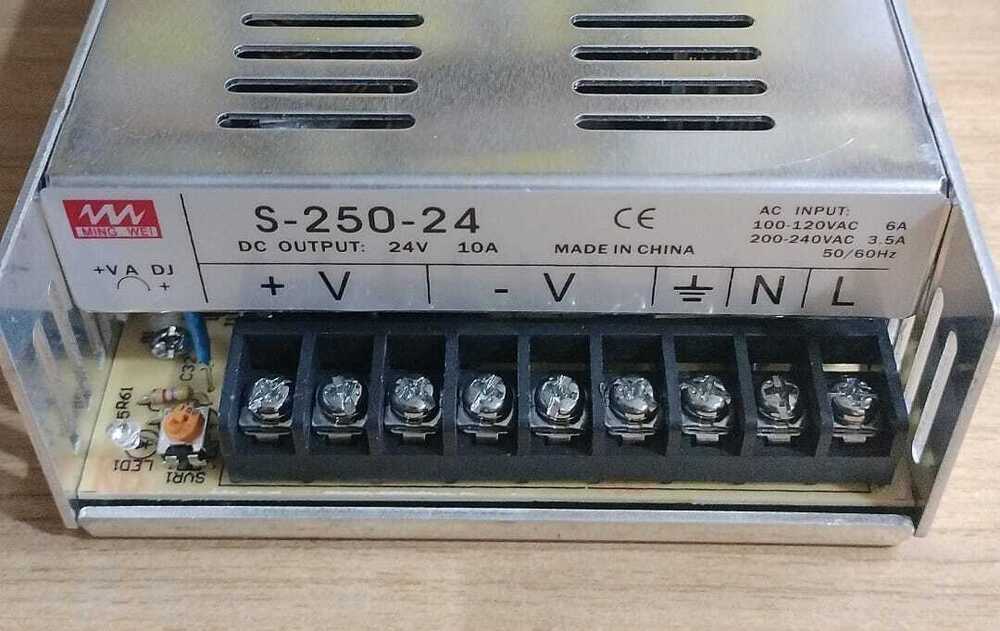 MEANWELL POWER SUPPLY, S-250-24 DC OUTPUT 24V 10A