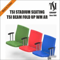 Premium Wall Mount Stadium Chair With Armrest - Color: Color Options: Multiple Available