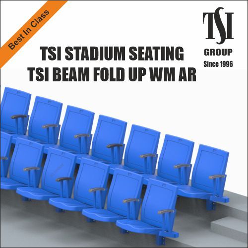 Premium Wall Mount Stadium Chair With Armrest