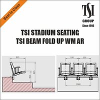 Premium Wall Mount Stadium Chair with Armrest