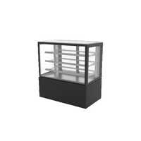 Cake Confectionery Showcase - Metal, 1235 Millimeters Height, Polished Black Finish | Elegant, Standard Design For Bakeries & Confectionery Shops