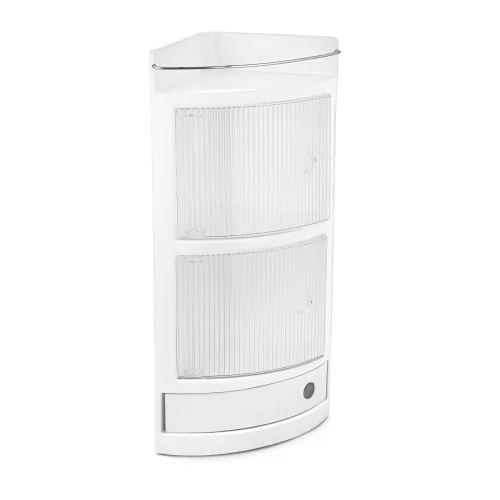 Plastic Corner Cabinet - Color: White