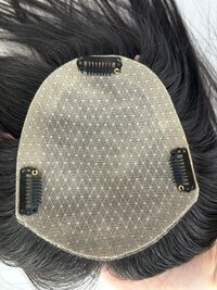 Beautiful Silk-based black color remy natural human hair topper 100% density silky straight wave style